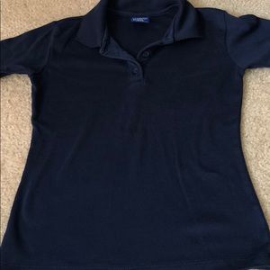 GIRLS - Navy Blue Polo Shirt - Size 7/8